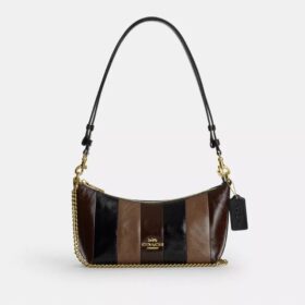 Bolsos de hombro Caitlin con patchwork a rayas