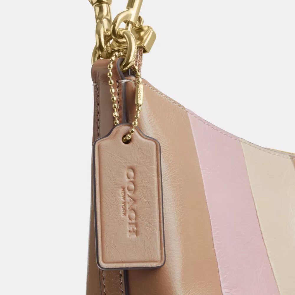 Bolsos de hombro Caitlin con patchwork a rayas