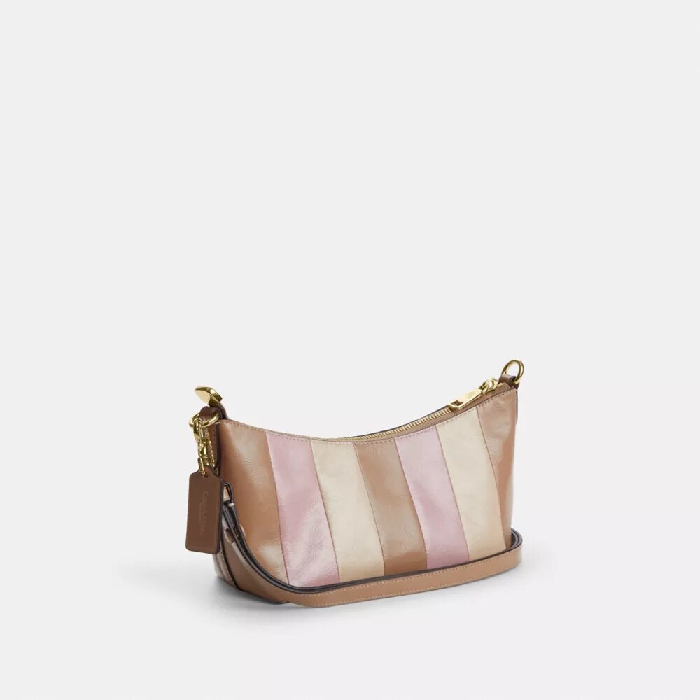 Bolsos de hombro Caitlin con patchwork a rayas