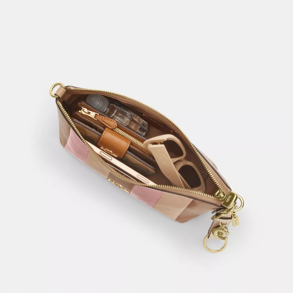 Bolsos de hombro Caitlin con patchwork a rayas
