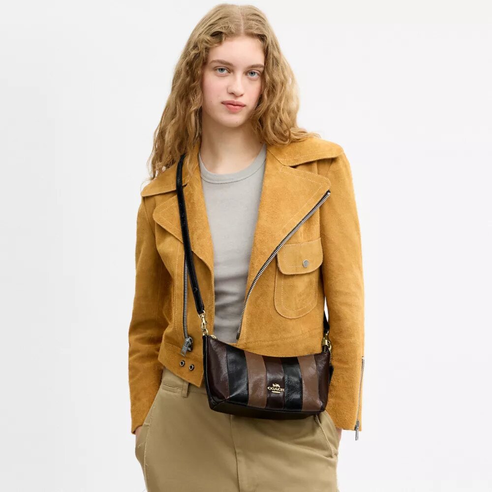 Bolsos de hombro Caitlin con patchwork a rayas