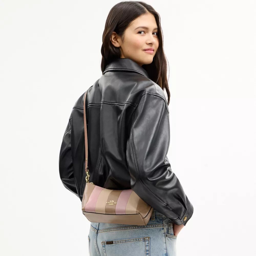 Bolsos de hombro Caitlin con patchwork a rayas