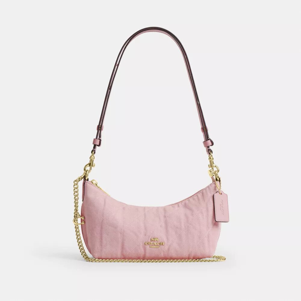 Bolsos de hombro Caitlin de algodón regenerativo con acolchado y Charms