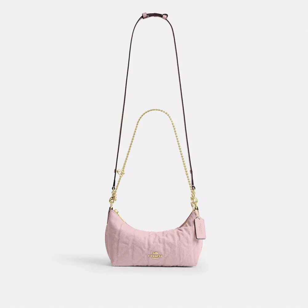 Bolsos de hombro Caitlin de algodón regenerativo con acolchado y Charms