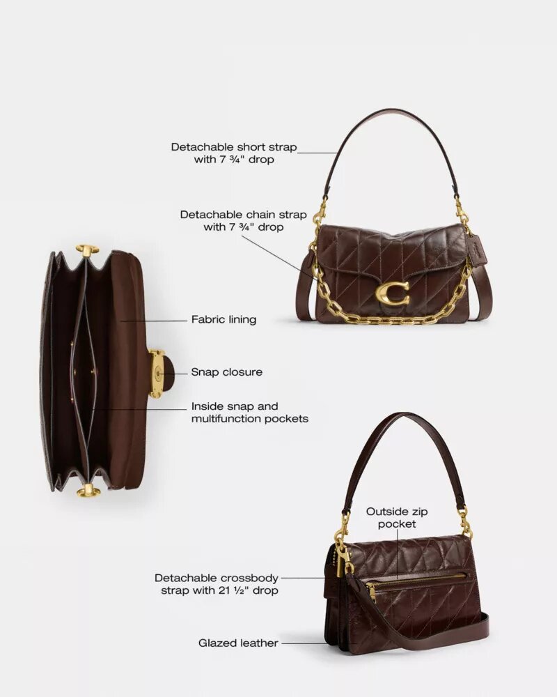 Bolsos de hombro «Chain Tabby» con acolchado