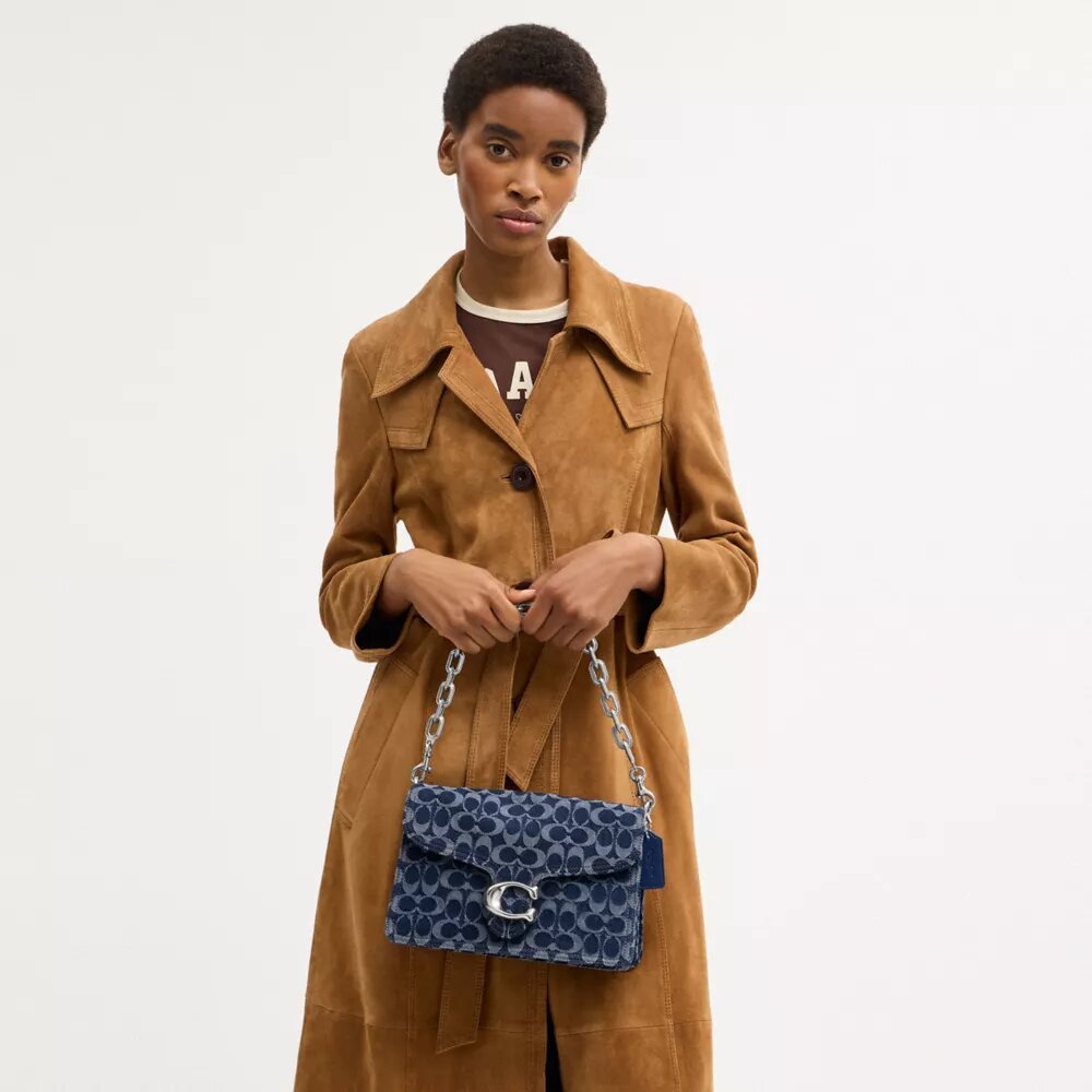 Bolsos de hombro «Chain Tabby» en denim emblemático