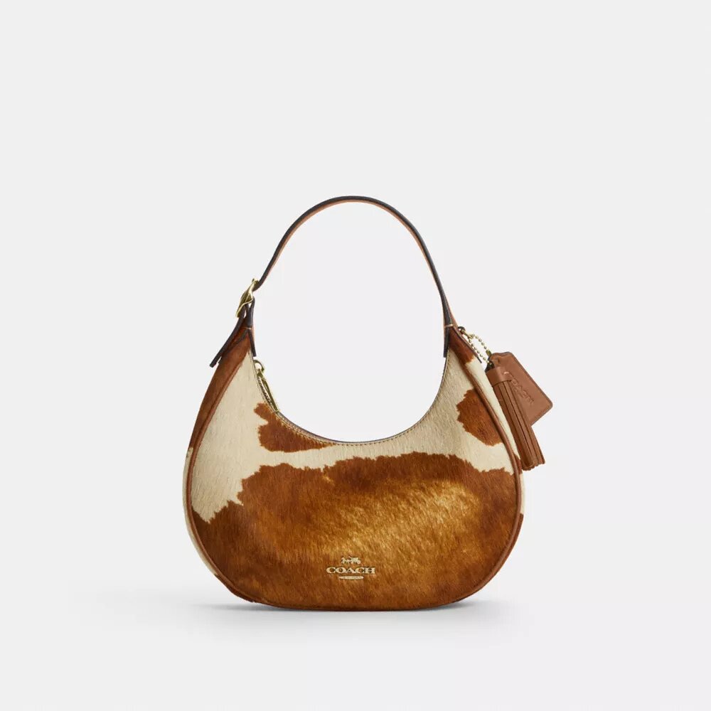 Bolsos de hombro Emily en piel de ternero con estampado de vaca