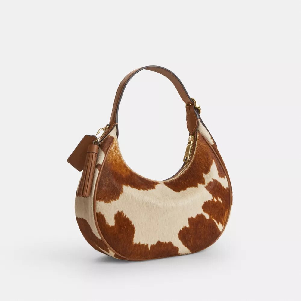 Bolsos de hombro Emily en piel de ternero con estampado de vaca
