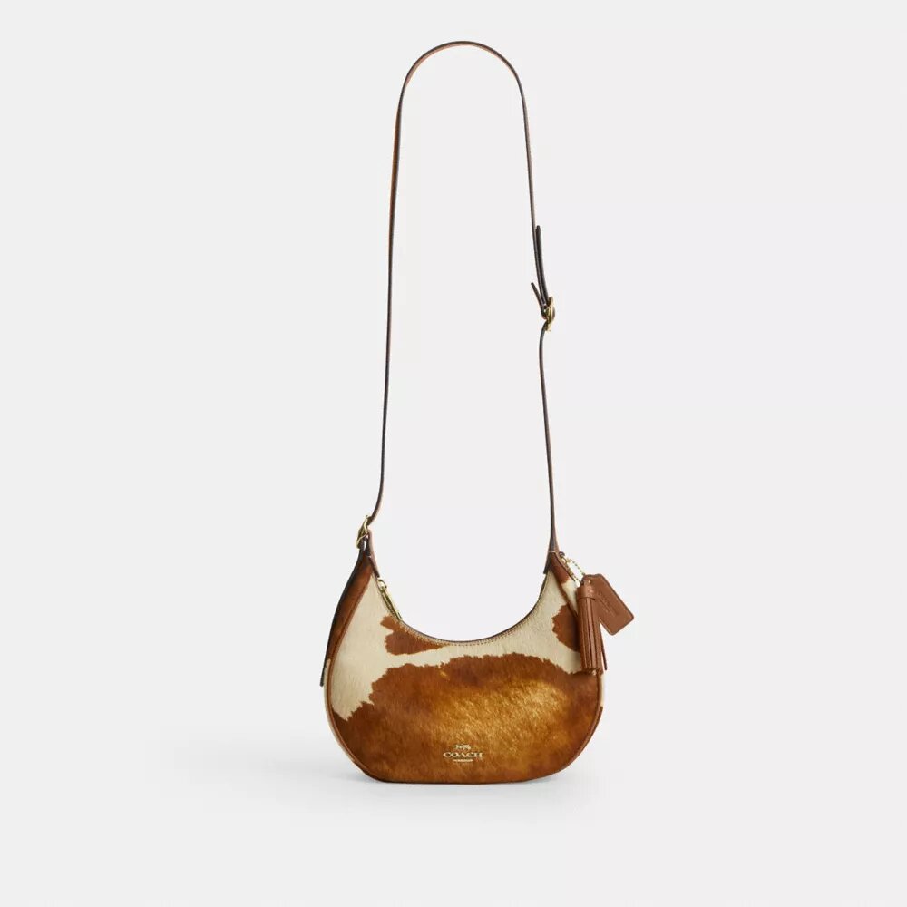 Bolsos de hombro Emily en piel de ternero con estampado de vaca