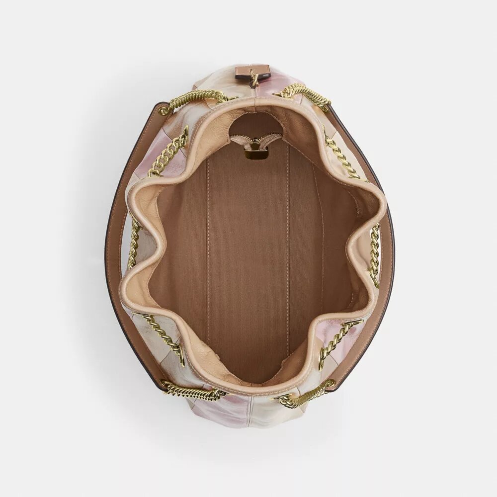 Bolsos de hombro Evelyn con patchwork a rayas