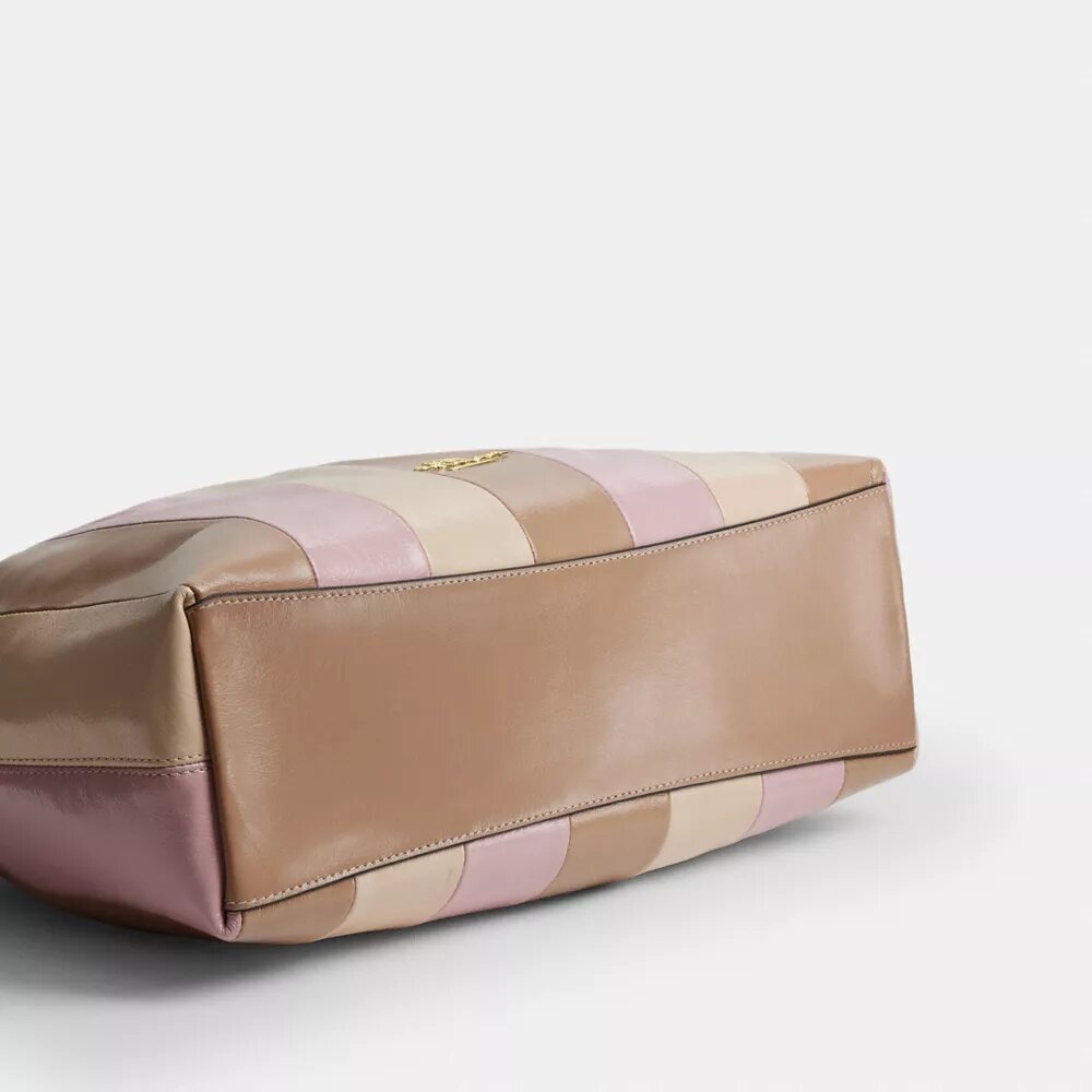 Bolsos de hombro Evelyn con patchwork a rayas