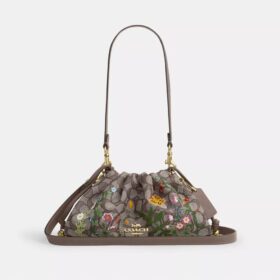 Bolsos de hombro Faye en jacquard exclusivo con bordado floral