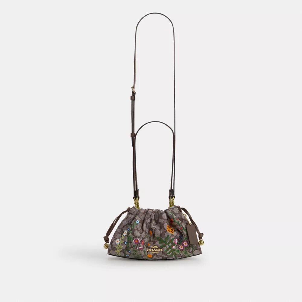 Bolsos de hombro Faye en jacquard exclusivo con bordado floral