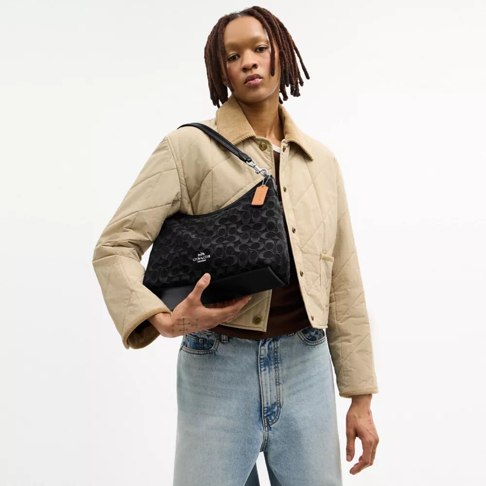 Bolsos de hombro Laurel en denim característico