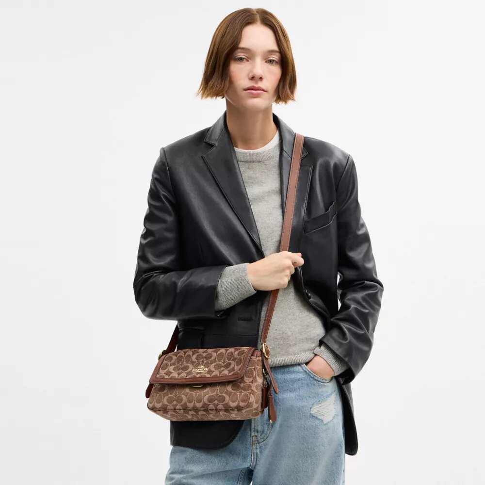 Bolsos de hombro pequeños con solapa Etta en chenilla exclusiva