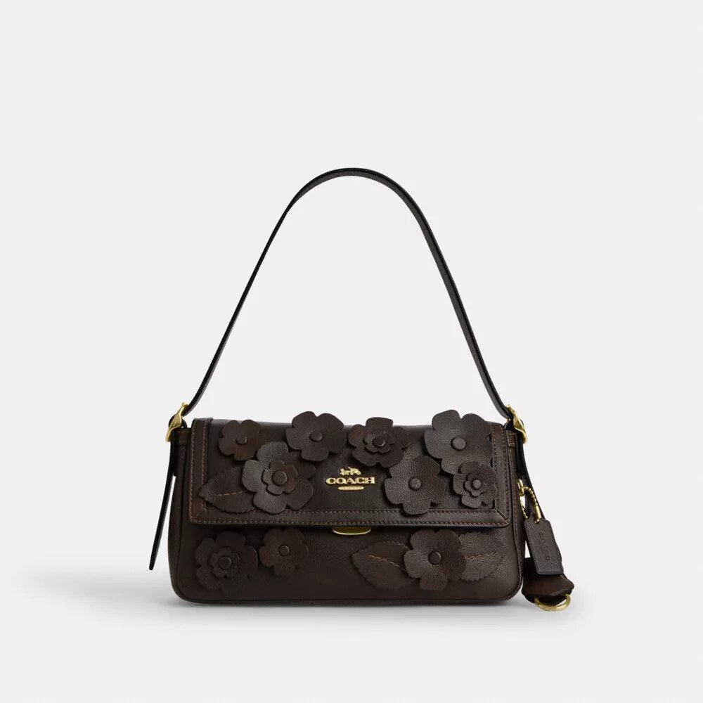 Bolsos de hombro pequeños con solapa «Etta» y apliques florales