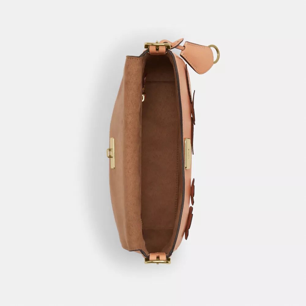 Bolsos de hombro pequeños con solapa «Etta» y apliques florales