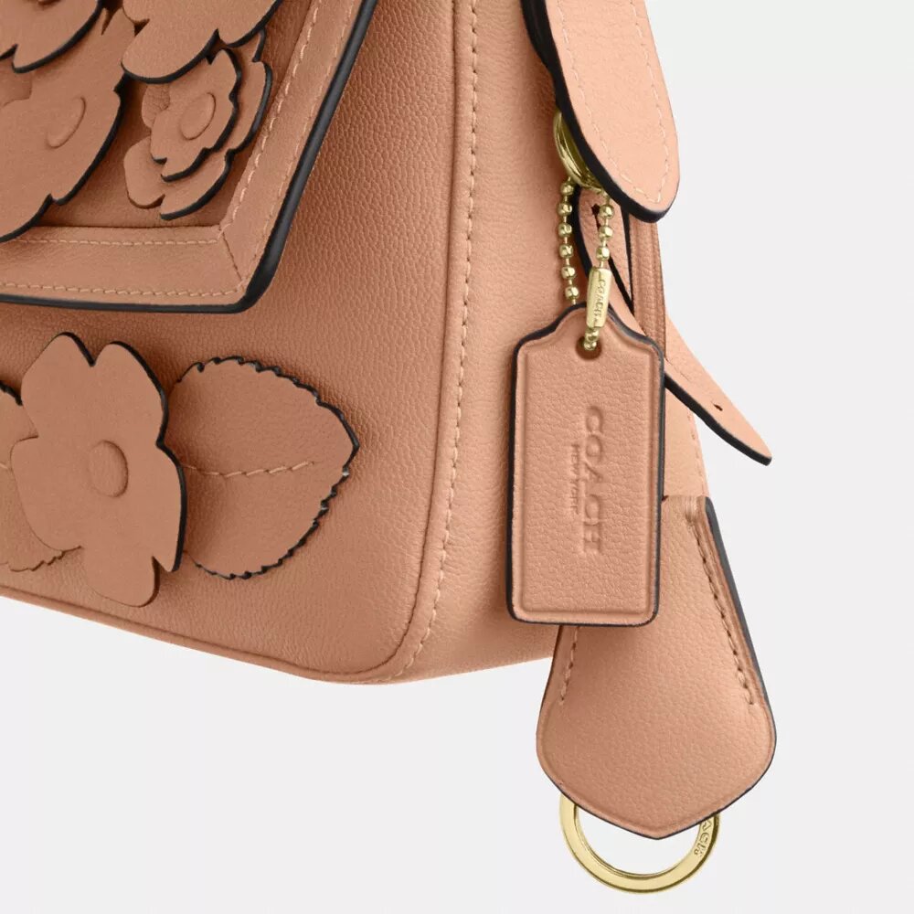 Bolsos de hombro pequeños con solapa «Etta» y apliques florales