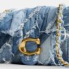 Bolsos de hombro Tabby 26 con acolchado de patchwork de denim reciclado