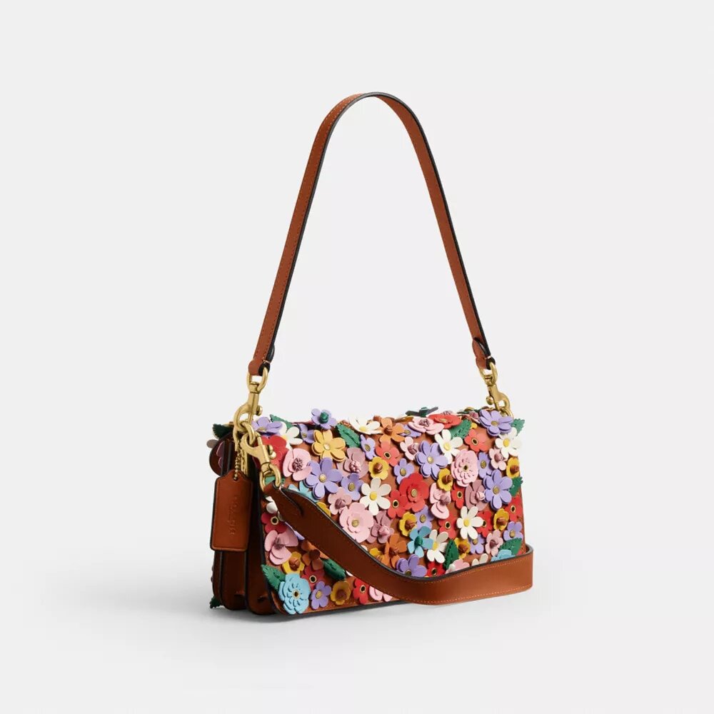 Bolsos de hombro Tabby 26 con aplique floral