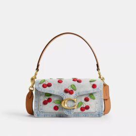 Bolsos de hombro Tabby 26 con bordado de cerezas