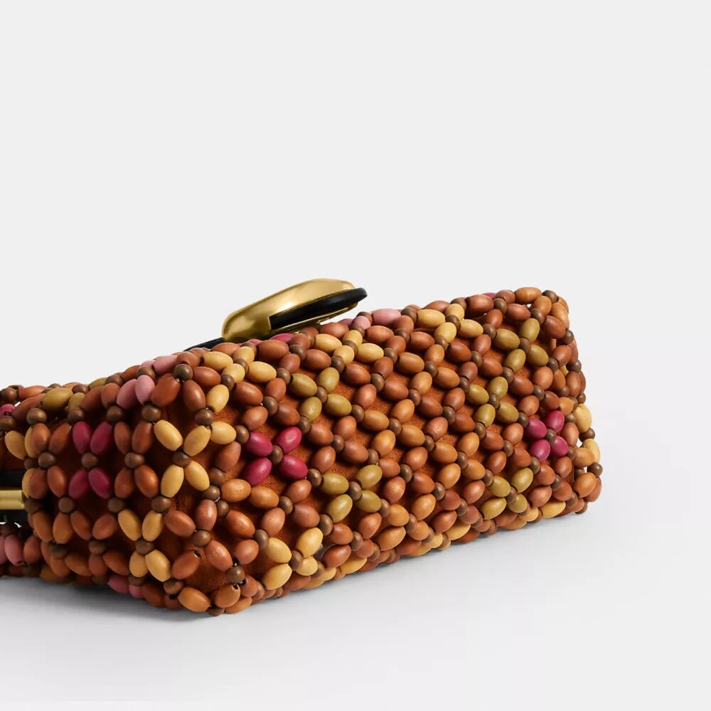 Bolsos de hombro Tabby 26 con cuentas de madera