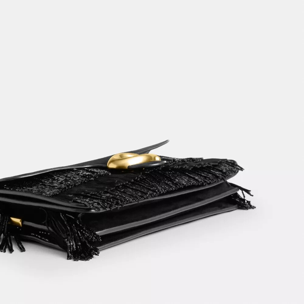 Bolsos de hombro Tabby 26 con flecos de cuentas de cristal