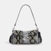 Bolsos de hombro Tabby 26 con motivo de serpiente con abalorios