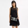 Bolsos de hombro Tabby 26 con motivo de serpiente con abalorios