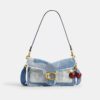 Bolsos de hombro Tabby 26 con patchwork de denim reciclado