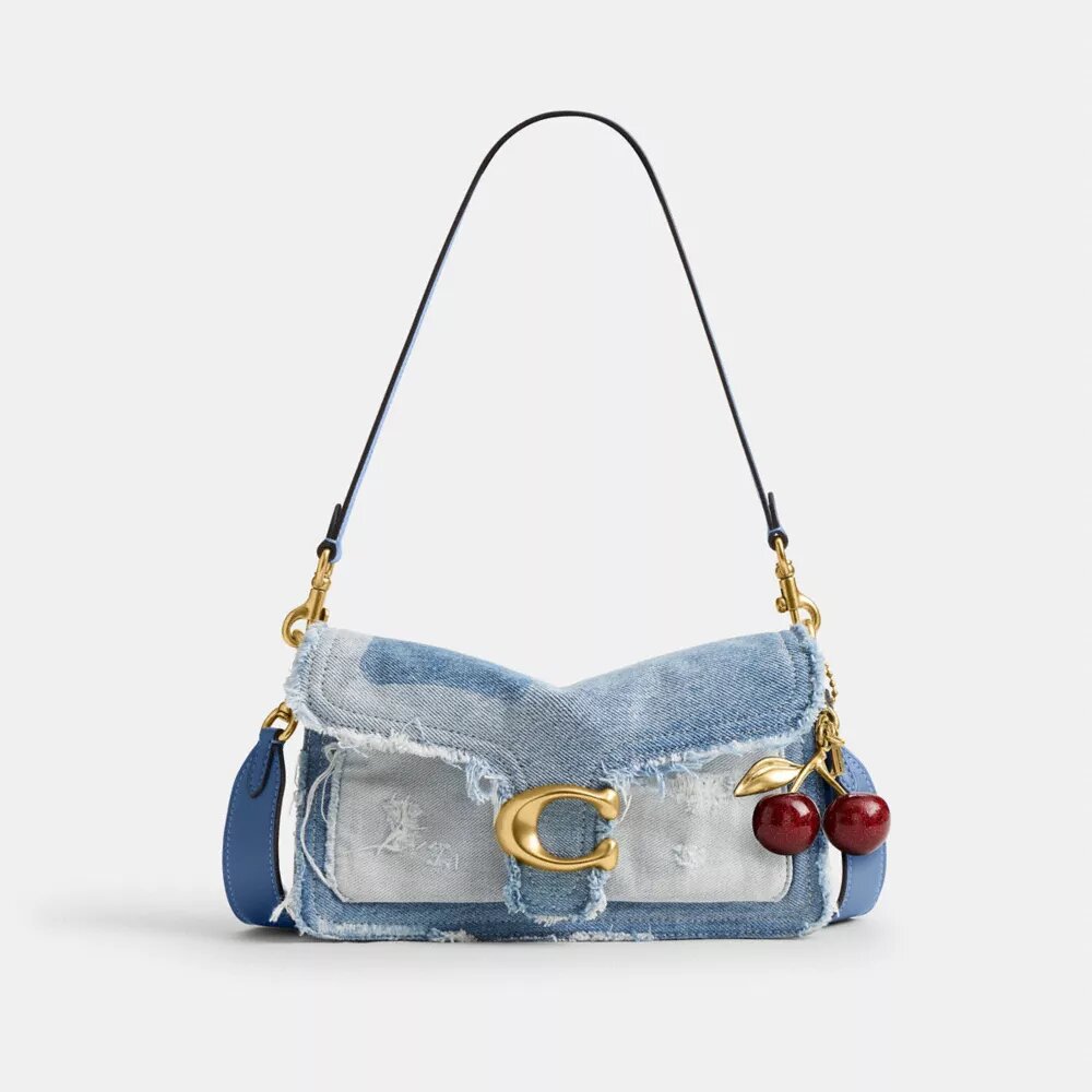 Bolsos de hombro Tabby 26 con patchwork de denim reciclado