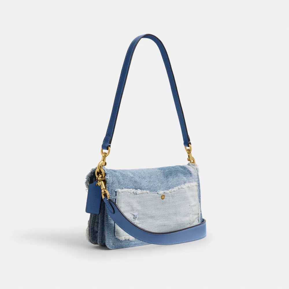 Bolsos de hombro Tabby 26 con patchwork de denim reciclado
