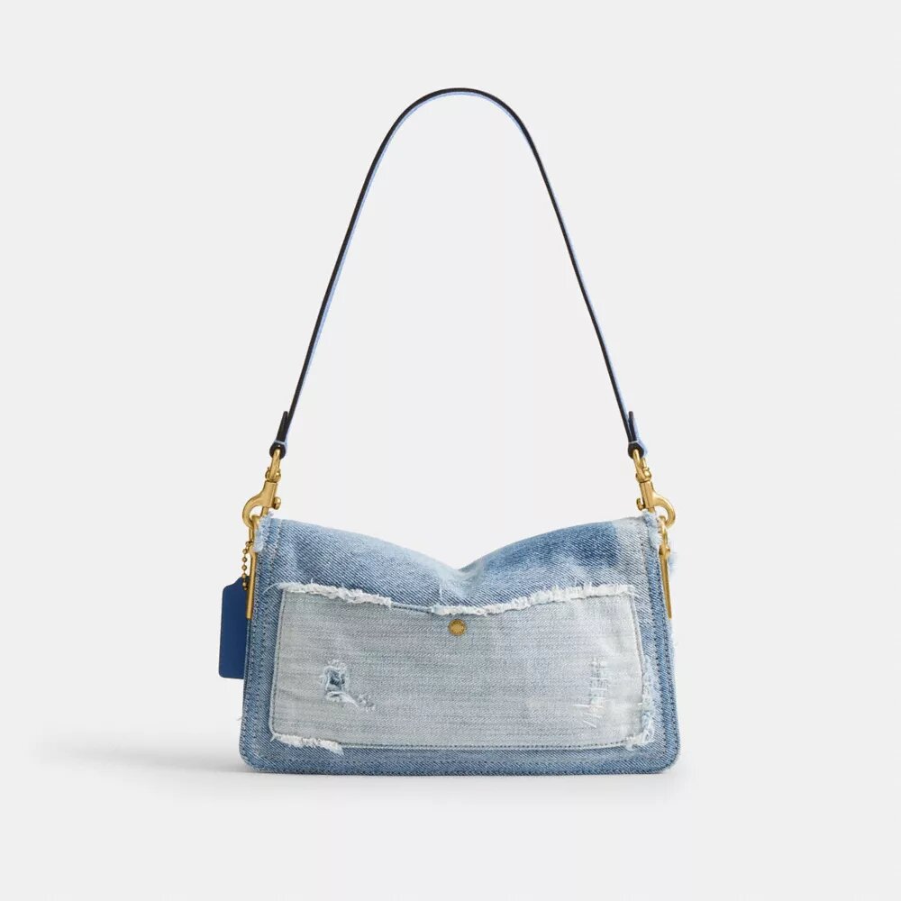 Bolsos de hombro Tabby 26 con patchwork de denim reciclado