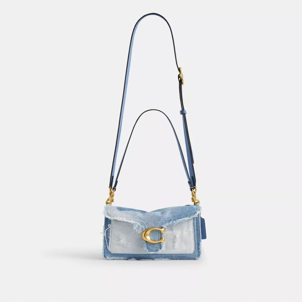 Bolsos de hombro Tabby 26 con patchwork de denim reciclado