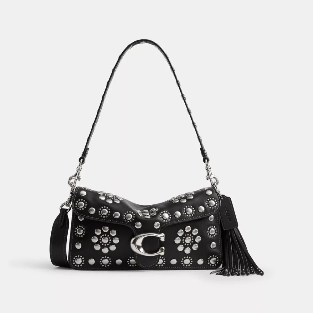 Bolsos de hombro Tabby 26 con remaches de estilo western