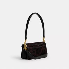 Bolsos de hombro «Tabby» de 20 in de piel de becerro con estampado de leopardo