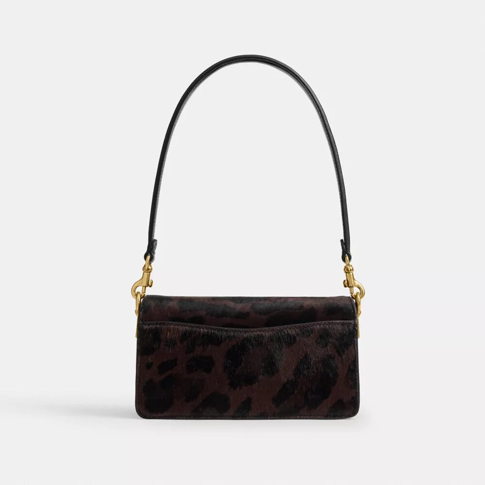 Bolsos de hombro «Tabby» de 20 in de piel de becerro con estampado de leopardo