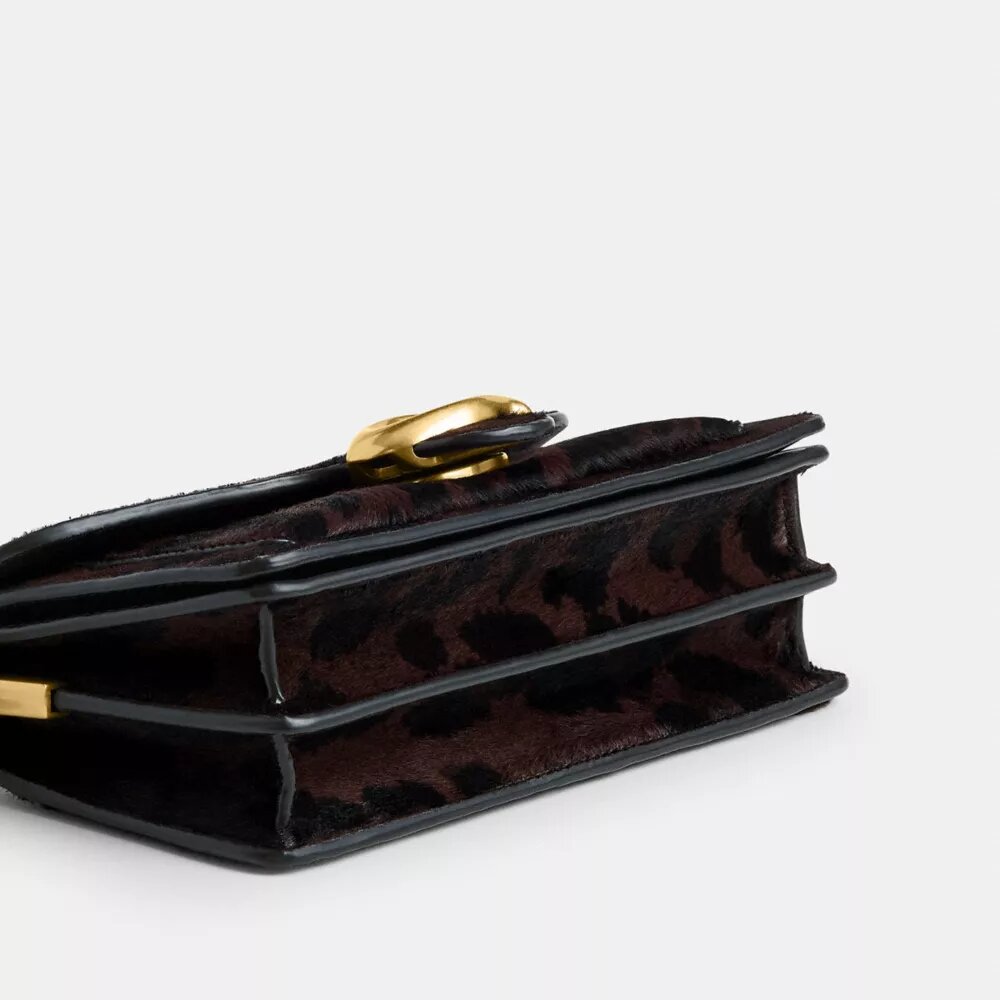 Bolsos de hombro «Tabby» de 20 in de piel de becerro con estampado de leopardo