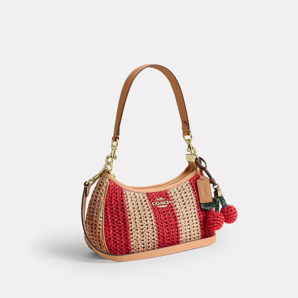 Bolsos de hombro Teri con rayas y colgante
