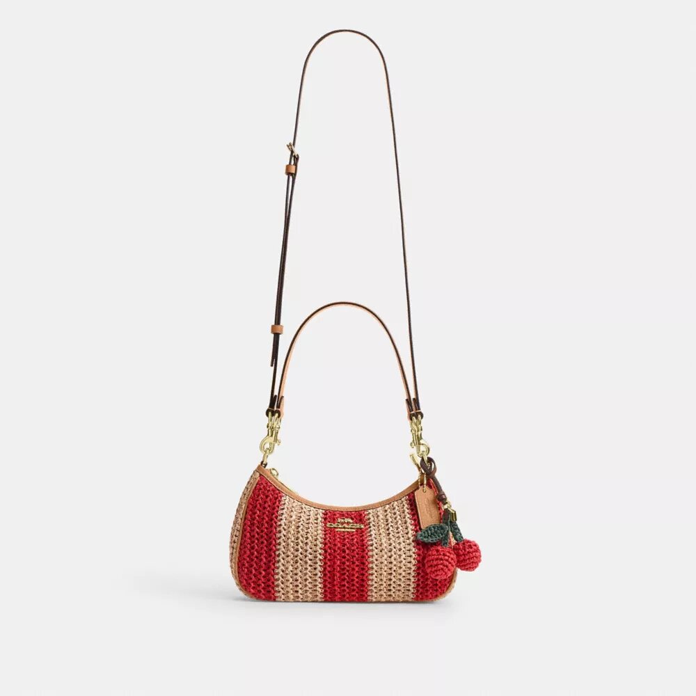 Bolsos de hombro Teri con rayas y colgante