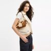 Bolsos de hombro Teri en piel de becerro con estampado de vaca