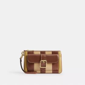 Bolsos de pulsera Ashton con patchwork a rayas