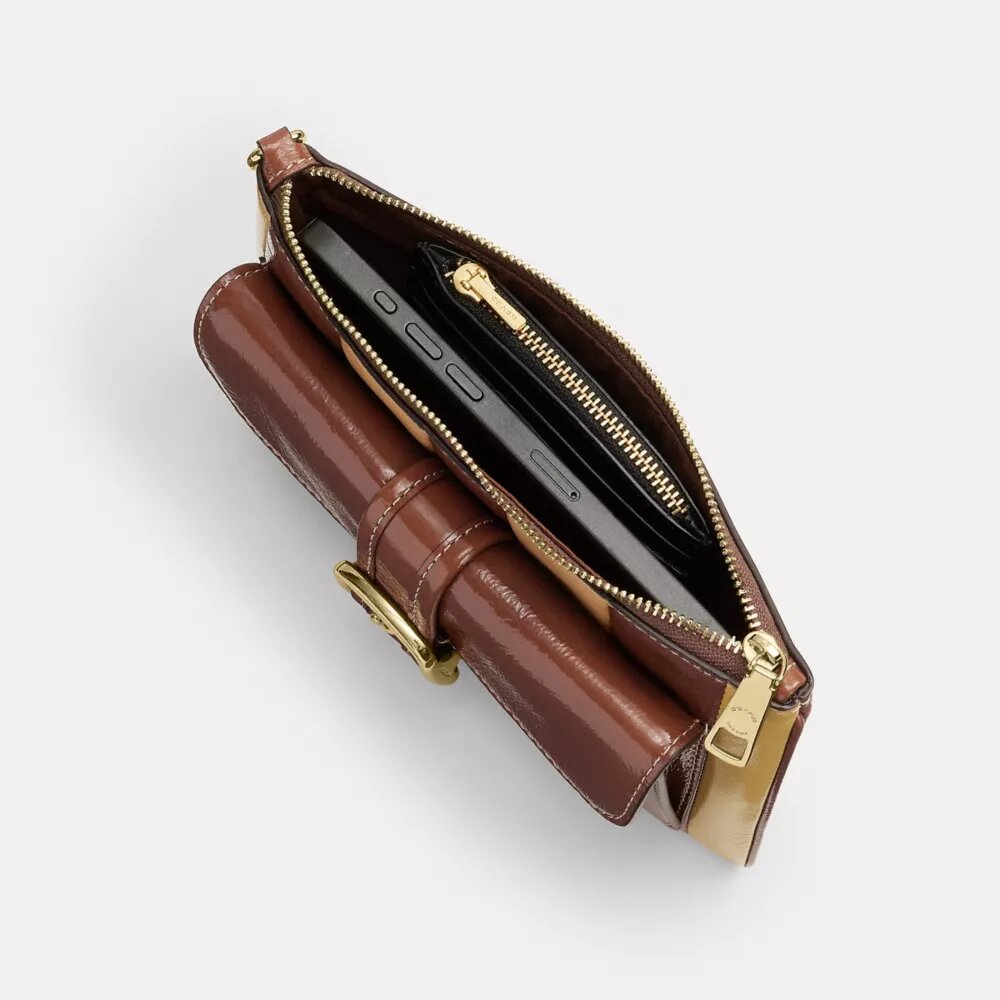 Bolsos de pulsera Ashton con patchwork a rayas