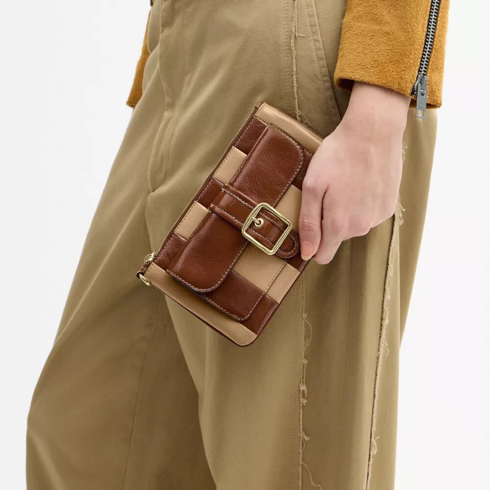 Bolsos de pulsera Ashton con patchwork a rayas
