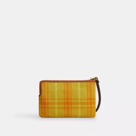 Bolsos de pulsera con cremallera en esquina de Algodón regenerativo con estampado a cuadros