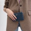 Bolsos de pulsera con cremallera en esquina en jacquard Signature