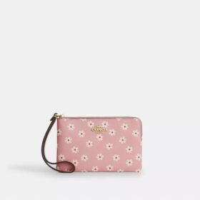 Bolsos de pulsera con cremallera en la esquina y estampado floral