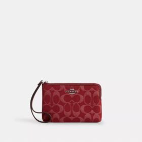 Bolsos de pulsera con cremallera en las esquinas en denim emblemático