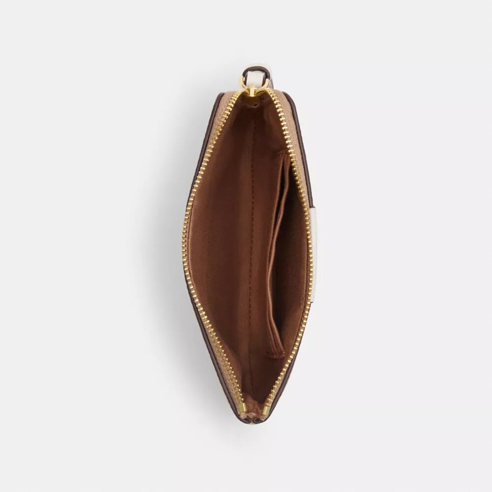 Bolsos de pulsera con cremallera en las esquinas, en Signature Canvas con rayas