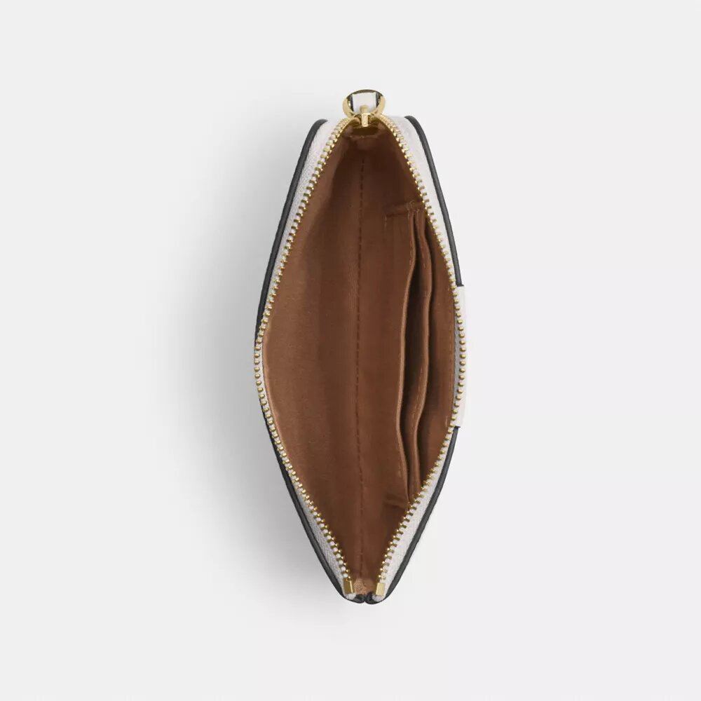 Bolsos de pulsera con cremallera en las esquinas, en Signature Canvas con rayas